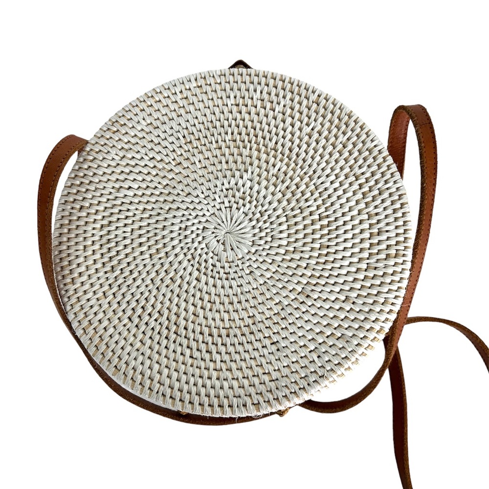 Handmade Woven Rattan Wicker Basket Shoulder Bag - Picture 5 of 7